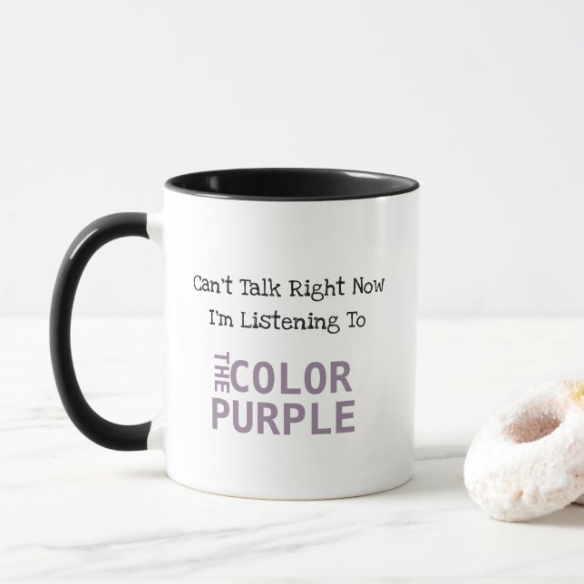 Caneca do roxo da cor (Com Donut)