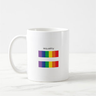 Caneca do símbolo da igualdade da bandeira do