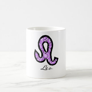 Caneca do símbolo de Leo (estilo 1_purple)