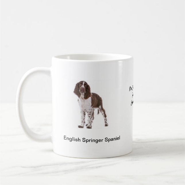 Caneca do Spaniel de Springer - com duas imagens e (Esquerda)