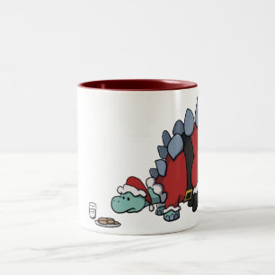 Caneca do Stegosaurus do papai noel