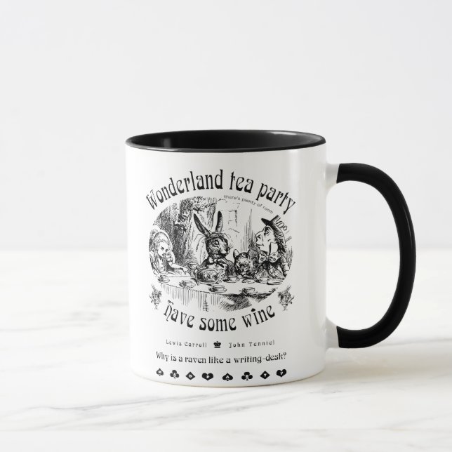 Caneca do tea party do país das maravilhas (Direita)