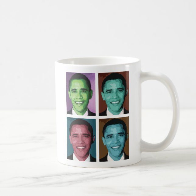 Caneca do tecnicolor de Obama (Direita)