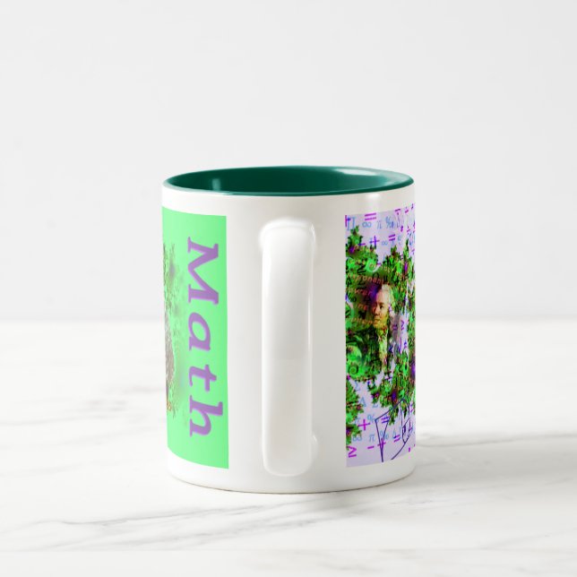 Caneca do tema da matemática (Alça)