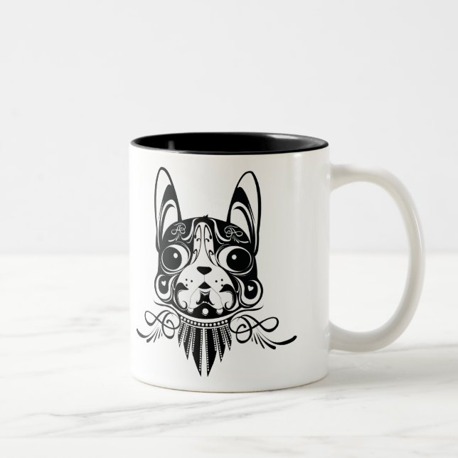 caneca do terrier de Boston do cão do doggy do (Direita)