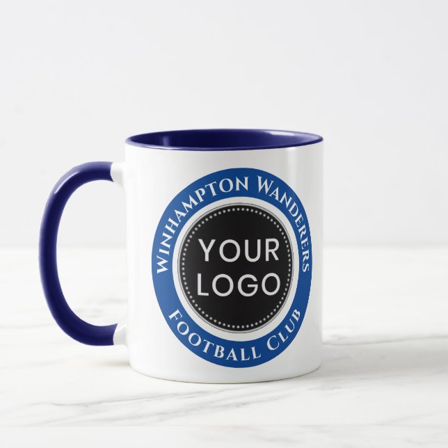 Caneca do Time de Futebol Azul e Branco (Esquerda)