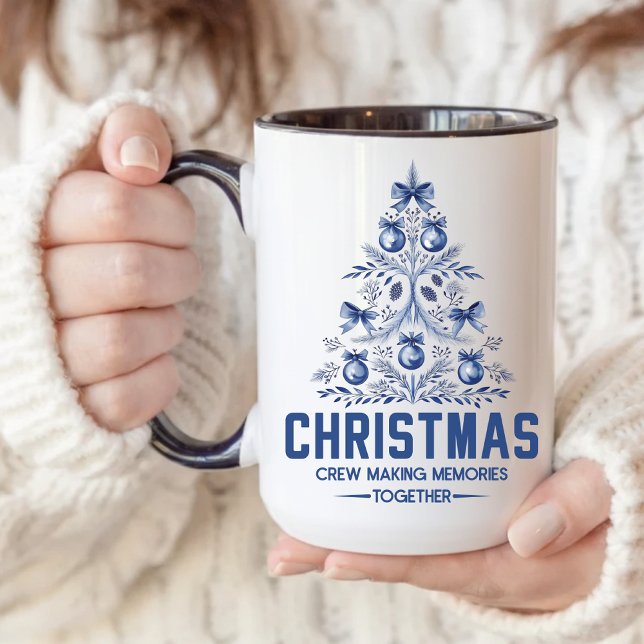 Caneca do Time do Natal Azul para Colegas de Traba (blue Christmas mug, Christmas crew mug, making memories mug, holiday coffee cup, WINTER CREW MUG,)