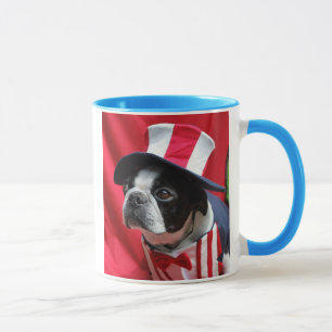 Caneca do tio Sam de Boston Terrier