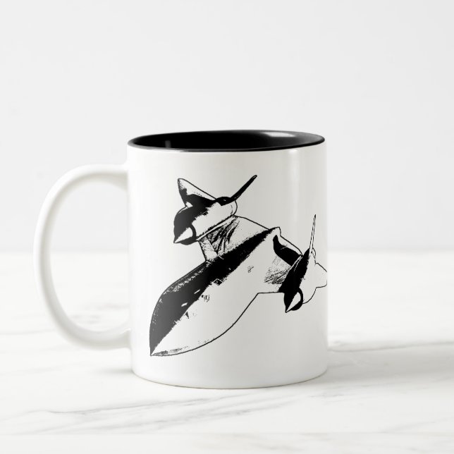 Caneca do tom de Lockheed SR-71 dois - preto (Esquerda)