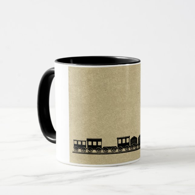 Caneca do trem do vintage (Frente Esquerda)