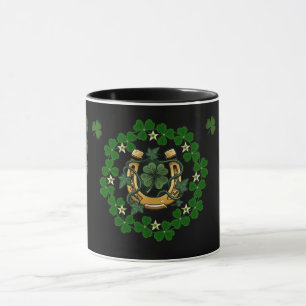 Caneca do Trevo de Três Folhas da Sorte do Dia de 
