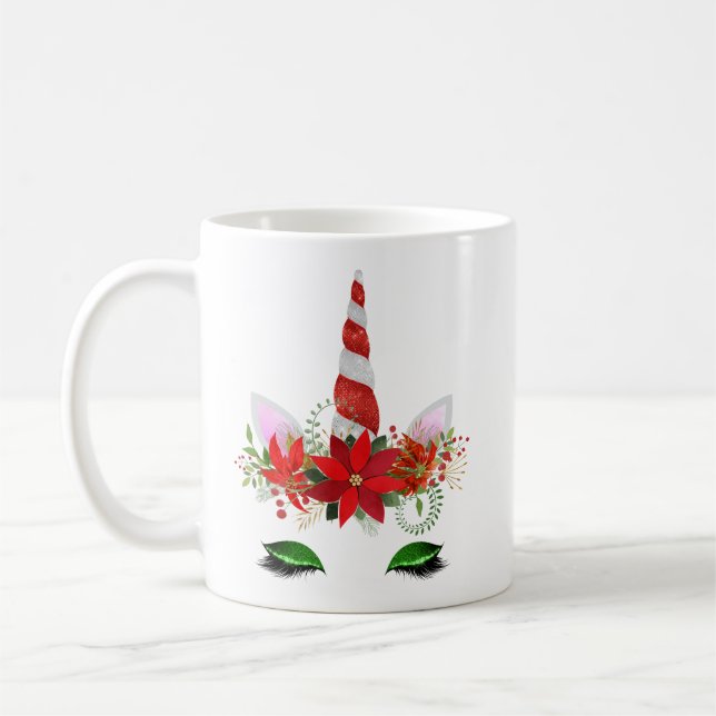 Caneca do unicórnio do Natal (Esquerda)