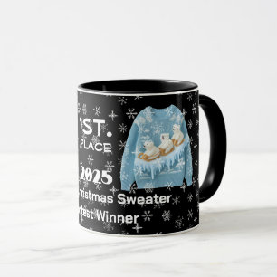 Caneca do Vencedor do Concurso de Suéter de Natal