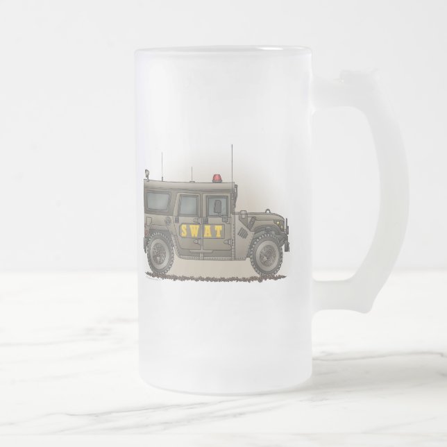 Caneca do vidro de fosco de Hummer da equipa SWAT (Direita)