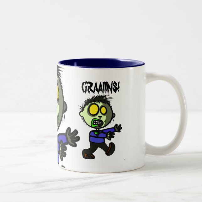 Caneca do zombi do Vegan (Direita)