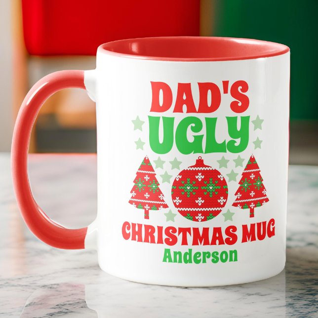 Caneca Doador de Natal Feio Personalizado Do Pai (Criador carregado)
