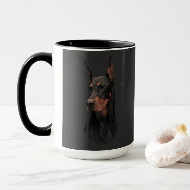 Caneca Doberman Pinscher (Com Donut)
