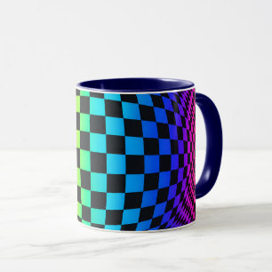 Caneca Dobra Xadrez Arco-Íris