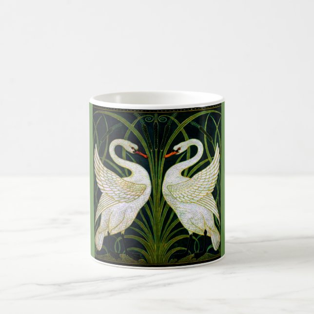 Caneca dobro do clássico da cisne de Nouveau da (Centro)