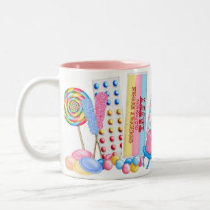 Caneca doce da loja dos doces velhos da forma