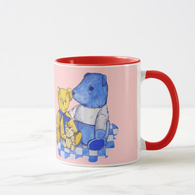 Caneca doce imagem de três ursinhos bonitinhos (Direita)