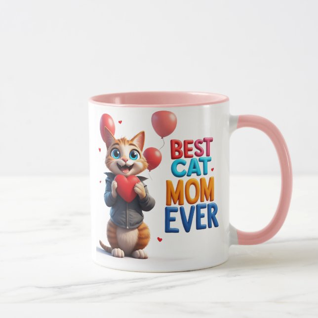 Caneca Doce Mãe Gata Kitty Com Olhos Grandes 🐱 (Direita)