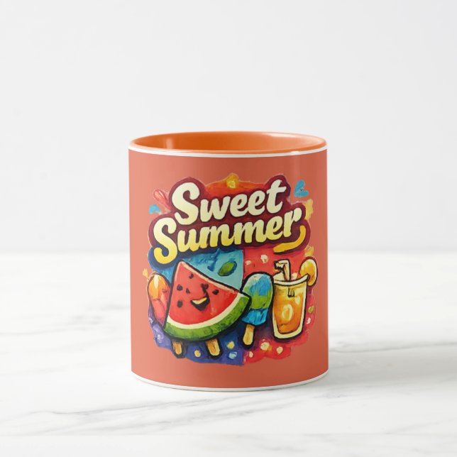 Caneca Doce Verão com Corte Laranja (Centro)