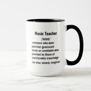 Caneca Docentes musicais Engraçados Definição para mulher