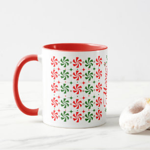 Caneca Doces de hortelã-pimenta de Natal