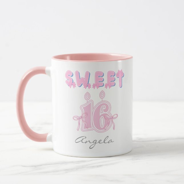 Caneca Docinho Personalizado 16 Aniversário (Esquerda)