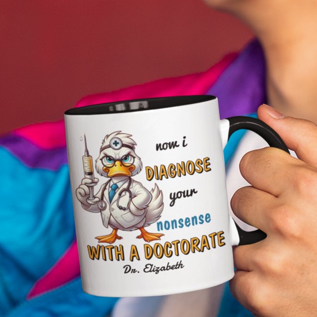 Caneca Doctorado Personalizado Engraçado Presente Para Fo (Criador carregado)