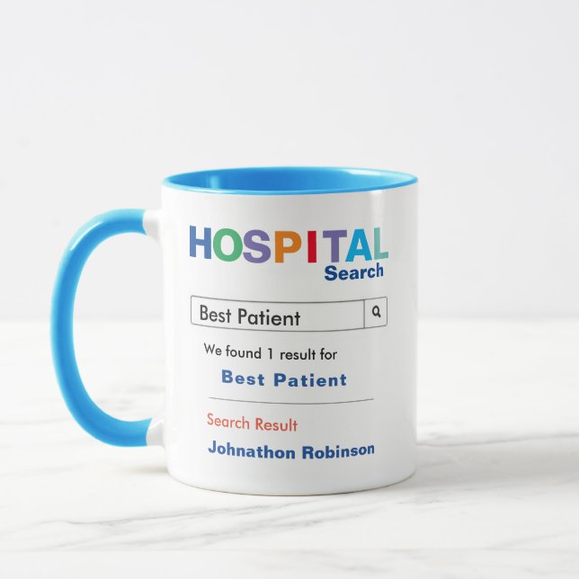 Caneca Doente do Hospital Personalizado Engraçado (Esquerda)