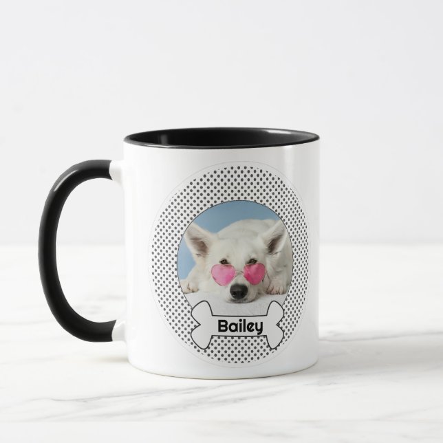 Caneca Dog and Bone Custom Name and Photo (Esquerda)
