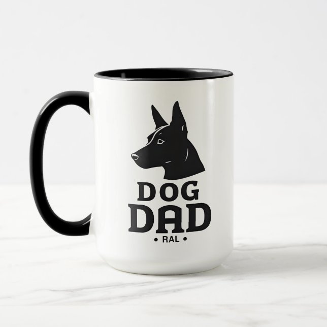 Caneca Dog Dad Gifts for Him – Funny & Custom Gea (Esquerda)