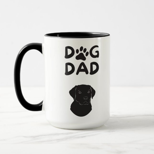 Caneca  Dog Dad T-shirt | Funny Pet Lovers Tee  (Esquerda)