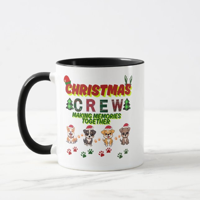 Caneca Dog Lover Christmas Family-Christmas crew dogs  (Esquerda)