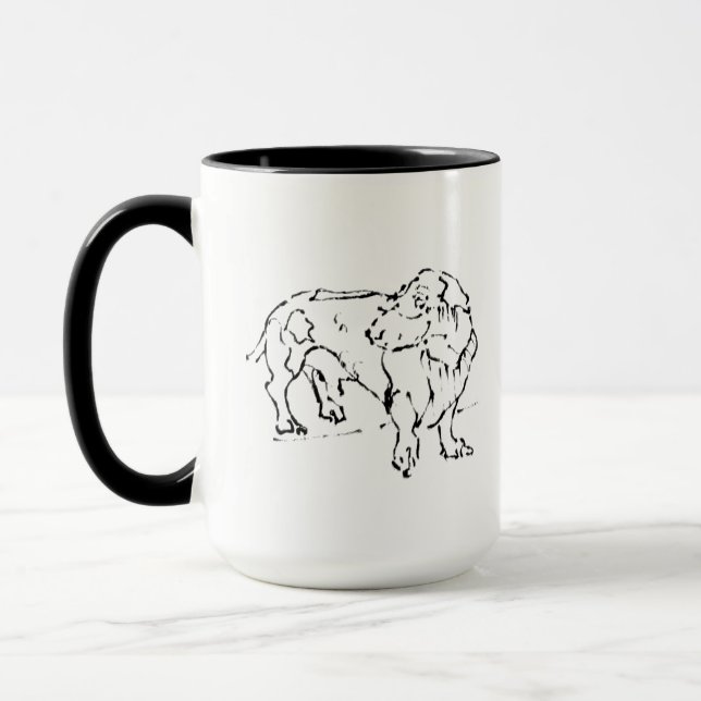 Caneca Dog Mom Dachshund – Cachorro Personalizado (Esquerda)