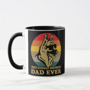 Caneca Dog Vintage Melhor pai de german shepherd do Pai d