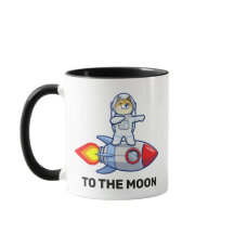 Dogecoin Para A Cripto De Cães De Cães De Foguete