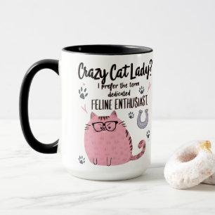 Caneca Doida por Gatos? Presente Engraçado para Amantes d