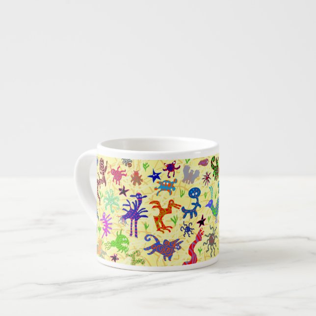 Caneca doido do café do jardim zoológico (Frente Esquerda)