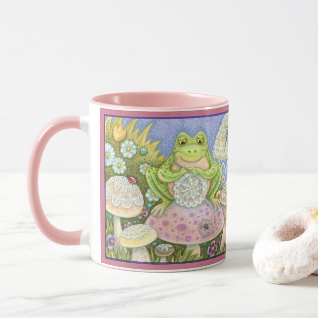 Caneca Doílias Fazem Um SOMA De SAPO Doméstico Hoppy *Ros (Com Donut)