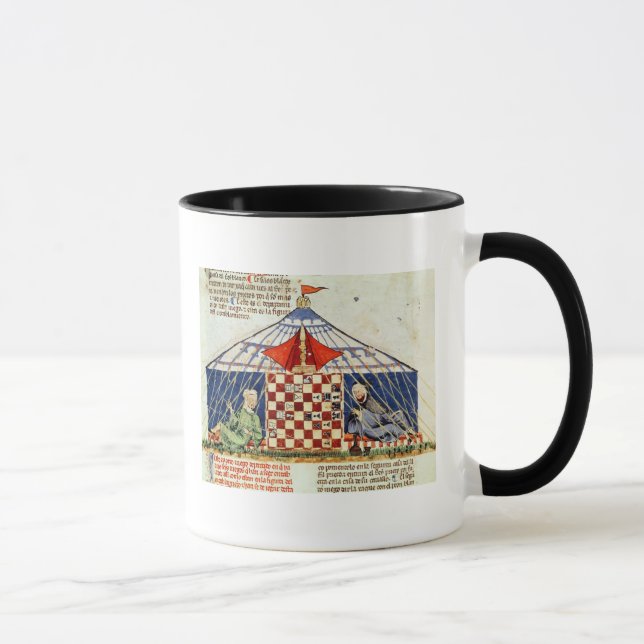 Caneca Dois árabes que jogam a xadrez em uma barraca (Direita)