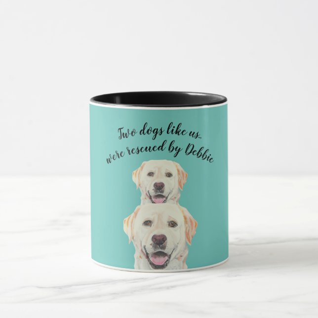 Caneca Dois Cães Como Nós Resgate Mug (Centro)