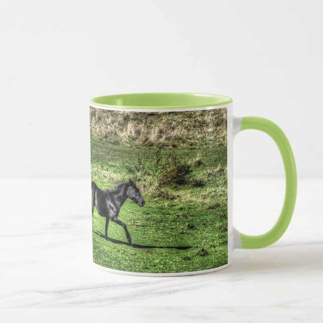 Caneca Dois Cavalos Reproduzíveis, Foto Mug (Direita)