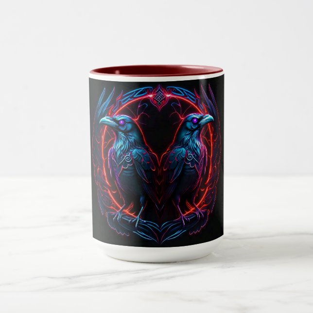 Caneca Dois Corvos Flamejantes (Centro)