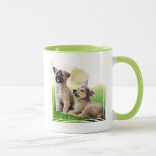 Caneca Dois German shepherd