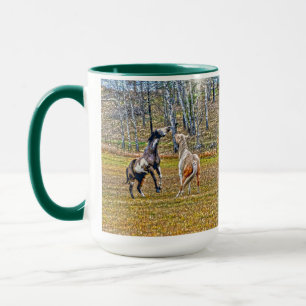 Caneca Dois Pinto Pintor Cavalos de Equina Design