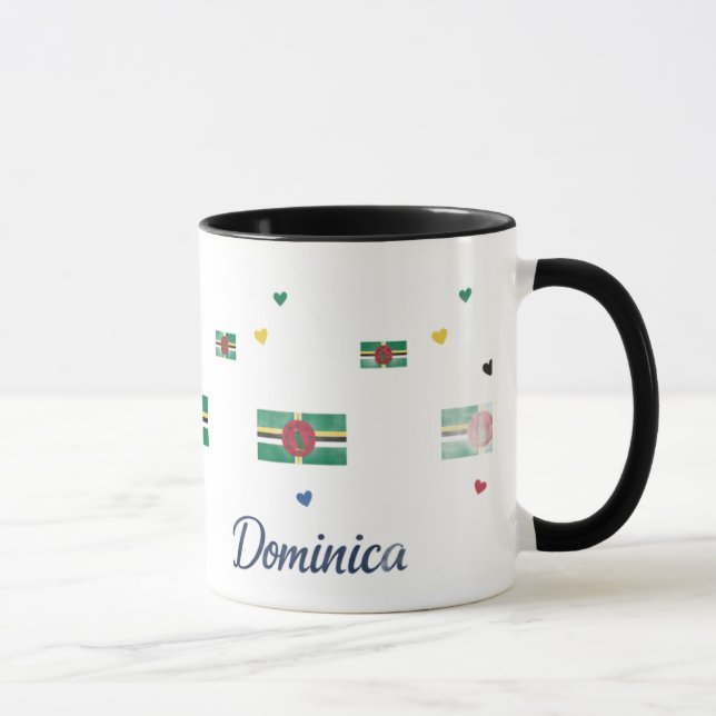 Caneca Dominica Roots Pattern Mug | Caribbean Flag (Direita)
