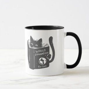 Caneca Domínio do mundo do gato para gatos - Escolha a co